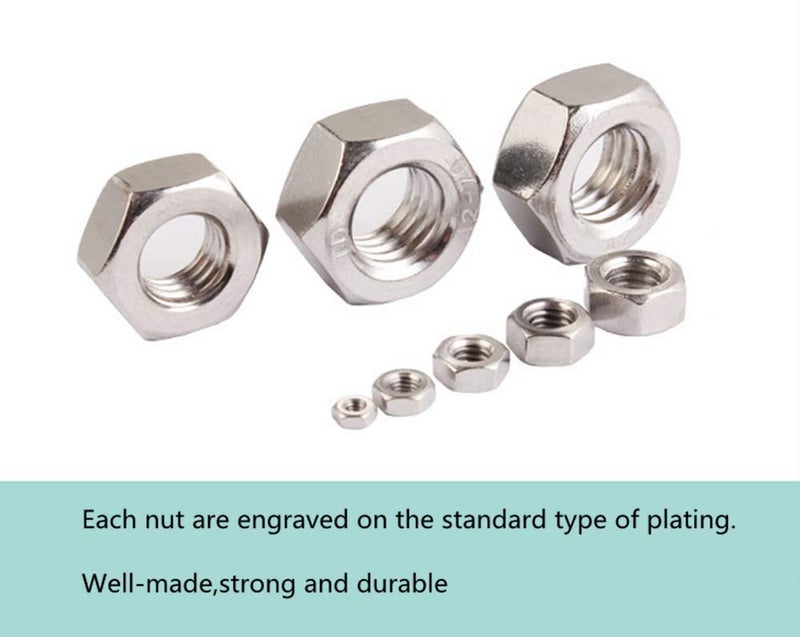 RuoFeng Stainless Steel Hex Nut Pack of 50 (M6) - Image 5